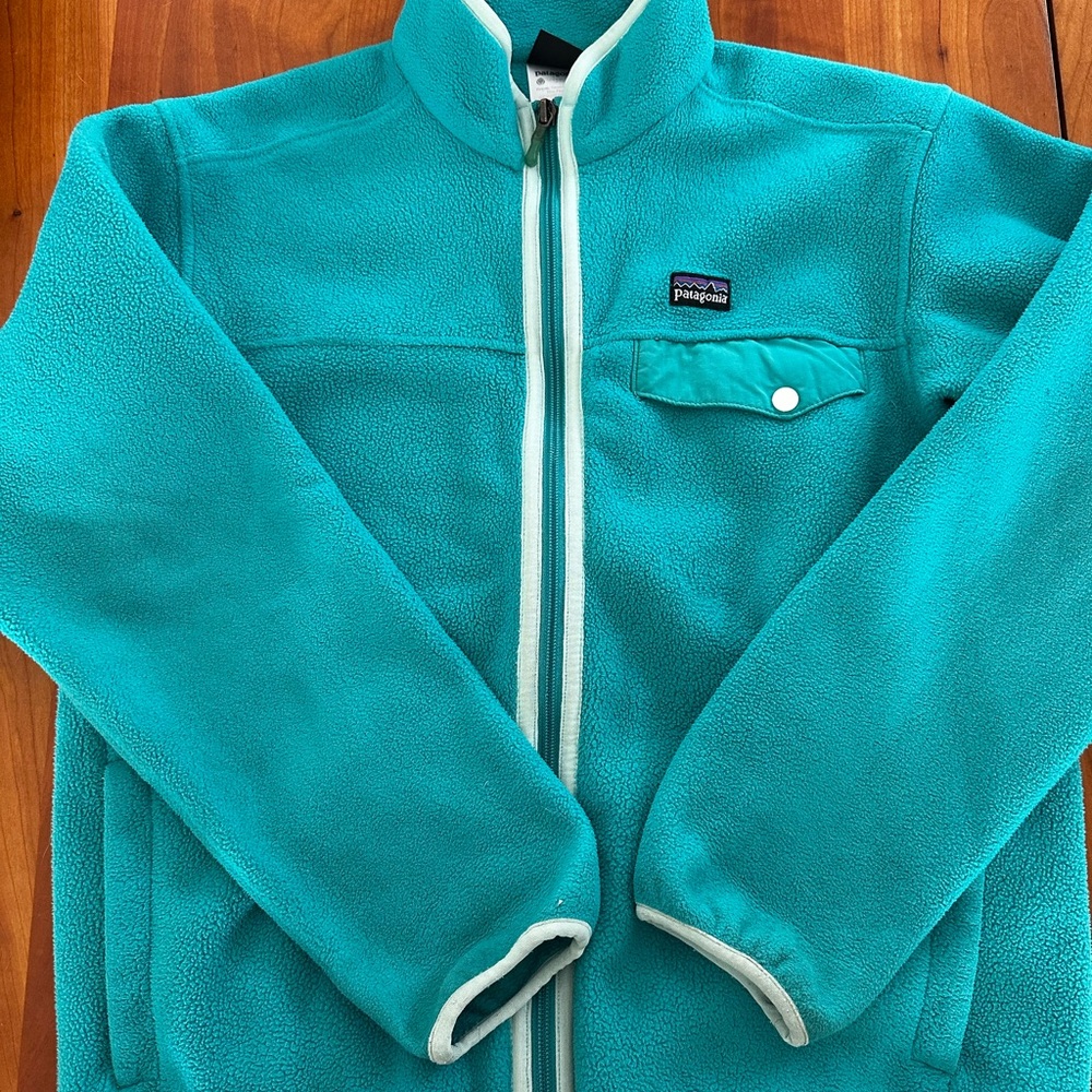 Patagonia Teal Zip-Up Fleece Jacket